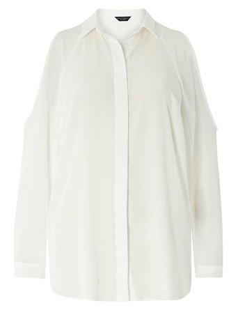 Dorothy Perkins Ivory Cold Shoulder Shirt