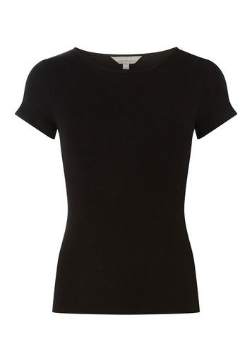 Dorothy Perkins Petite Black Crew Neck T-shirt