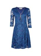 *billie & Blossom Navy Lace Zip Fit And Flare Dress