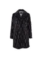 Dorothy Perkins Slate Squiggle Faux Fur Coat