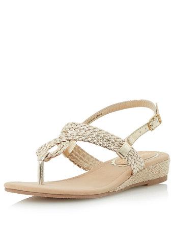 Dorothy Perkins *head Over Heels By Dune Levies Plaited Toepost Sandal