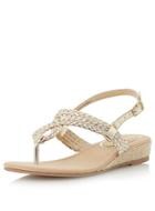Dorothy Perkins *head Over Heels By Dune Levies Plaited Toepost Sandal
