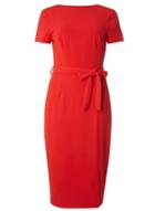 Dorothy Perkins *tall Red Wrap Pencil Dress