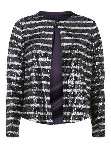 Dorothy Perkins Black Striped Sequin Jacket