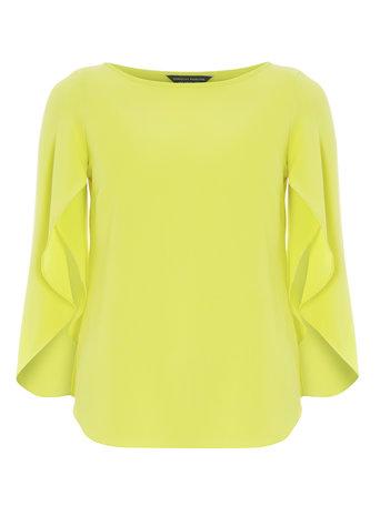 Dorothy Perkins Lime Green Split Sleeve Top