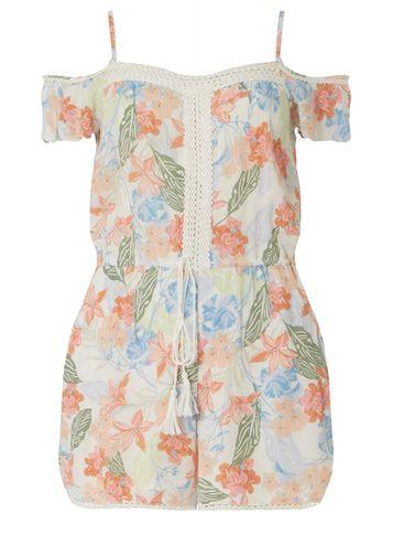 Dorothy Perkins Petite Multi Coloured Tropical Print Playsuit