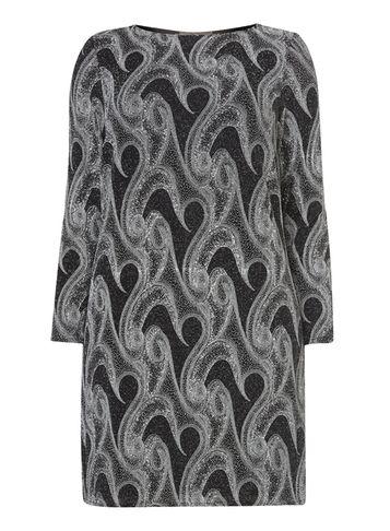 Dorothy Perkins Dp Curve Silver Swirl Glitter Bodycon Dress