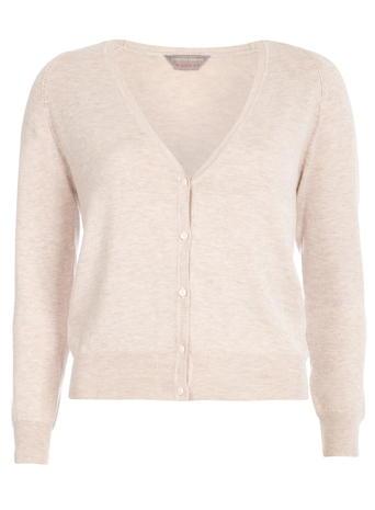 Dorothy Perkins Petite Oatmeal V Neck Cardigan