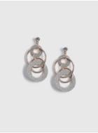 Dorothy Perkins Silver Glitter Ring Cluster Earrings