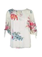 *billie & Blossom Ivory Floral Print Blouse