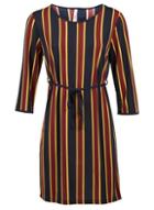 Dorothy Perkins *izabel London Navy Striped Tie Waist Shift Dress