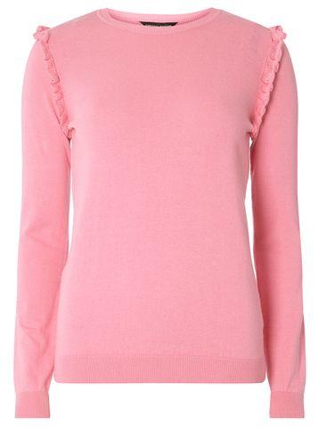 Dorothy Perkins Pink Frill Shoulder Jumper