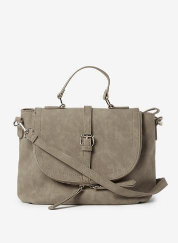 Dorothy Perkins Grey Casual Buckle Crossbody Bag