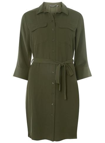 Dorothy Perkins Khaki Pocket Shirt Dress