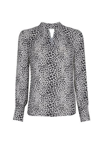 Dorothy Perkins Black Giraffe Print Long Sleeve Top