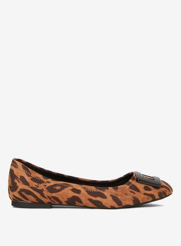 Dorothy Perkins Leopard Print 'portia' Ballerina Pumps