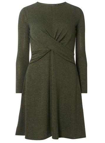 Dorothy Perkins Khaki Twist Front Dress