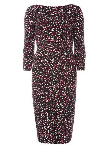 Dorothy Perkins *lily & Franc Multi Coloured Spot Manipulated Dress