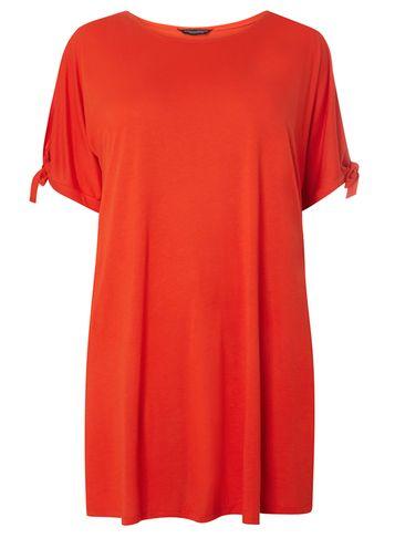 Dorothy Perkins Dp Curve Red Cold Shoulder T-shirt