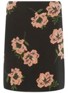 Dorothy Perkins Black Floral Print Scuba Mini Skirt