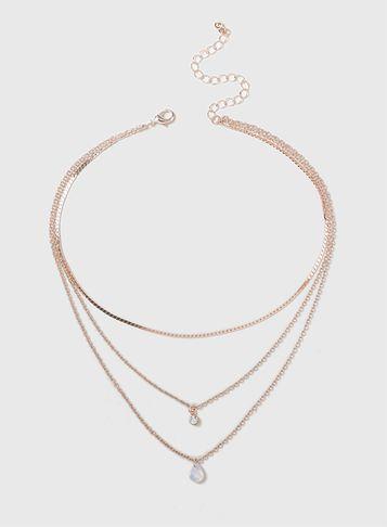 Dorothy Perkins Triple Row Choker Necklace