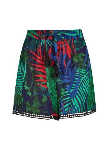 Dorothy Perkins *dp Beach Multi Colour Palm Print Shorts