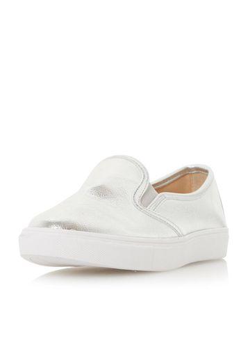 Dorothy Perkins *head Over Heels By Dune Silver 'elsaa' Ladies Trainers