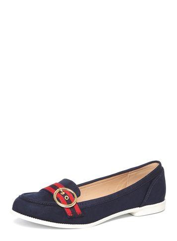Dorothy Perkins Navy 'lavender' Buckle Loafers
