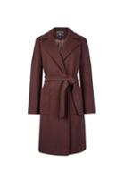 Dorothy Perkins Chocolate Patch Pocket Wrap Coat