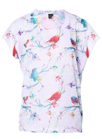 Dorothy Perkins *izabel London Multi Coloured Tropical And Bird T-shirt