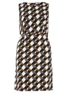Dorothy Perkins Tenki *black Geo Print Pocket Dress