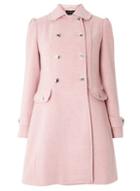 Dorothy Perkins Pink Button Dolly Double Breasted Coat
