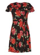 Dorothy Perkins Rose Print Floral Wrap Dress