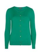 Dorothy Perkins Green Gold Button Cotton Cardigan