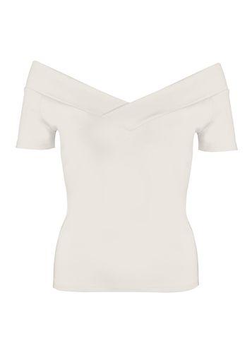 Dorothy Perkins *quiz Cream Bardot Short Sleeve Top