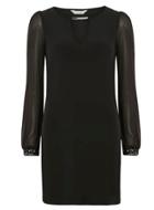 Dorothy Perkins Petite Black Embellished Dress