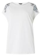 Dorothy Perkins *dp Curve White Embroidered T-shirt