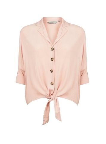 Dorothy Perkins Petite Blush Crinkle Shirt