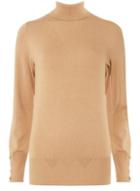 Dorothy Perkins Camel Aztec Roll Neck Jumper