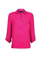 Dorothy Perkins Pink Collar Roll Sleeve Shirt