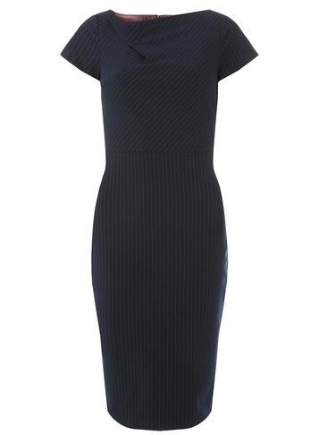 Dorothy Perkins Navy Pinstriped Pencil Dress
