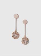 Dorothy Perkins Rose Gold Crushed Glitter Drop Earrings