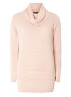 Dorothy Perkins Pink Ottoman Roll Neck Knitted Tunic