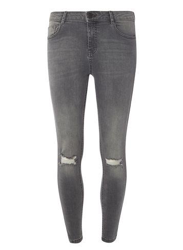 Dorothy Perkins Pale Grey Rip Darcy Ankle Grazer Jeans