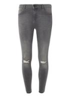Dorothy Perkins Pale Grey Rip Darcy Ankle Grazer Jeans