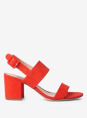 Dorothy Perkins Orange 'sadie' Block Heel Sandals