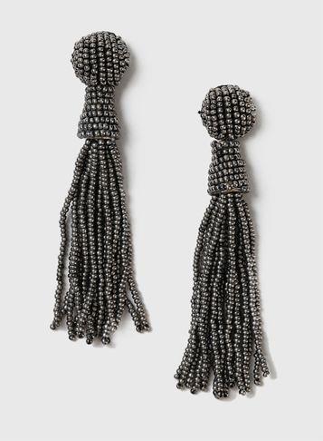 Dorothy Perkins Black Beaded Drop Earrings