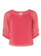 Dorothy Perkins *billie & Blossom Petite Cerise Trim Blouse