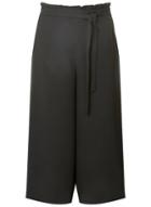 Dorothy Perkins Black Paper Bag Waist Cropped Trousers