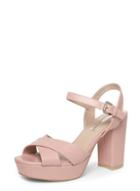 Dorothy Perkins Pink 'stars' X Over Platform Shoes
